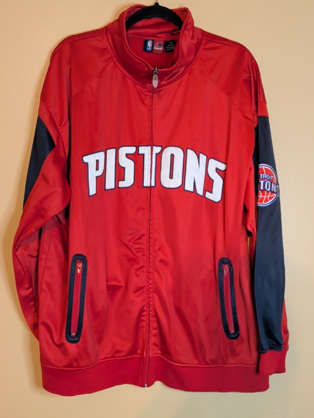 NBA Detroit Pistons Mens Full Zip Up Jacket Size 3xl